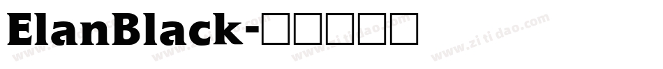 ElanBlack字体转换