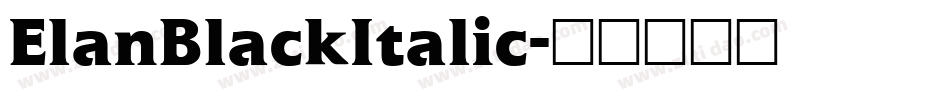 ElanBlackItalic字体转换