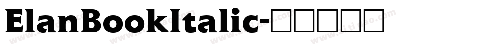 ElanBookItalic字体转换
