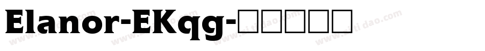 Elanor-EKqg字体转换