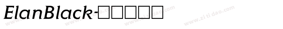 ElanBlack字体转换