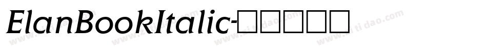 ElanBookItalic字体转换
