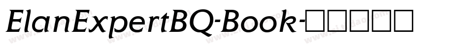 ElanExpertBQ-Book字体转换