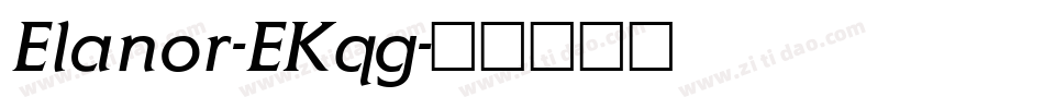 Elanor-EKqg字体转换