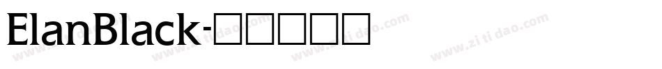 ElanBlack字体转换