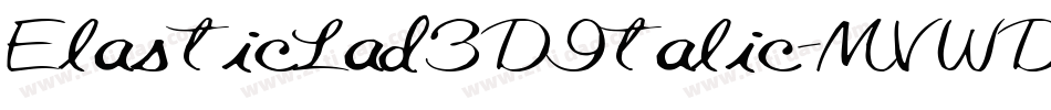 ElasticLad3DItalic-MVWDP字体转换