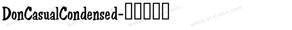 DonCasualCondensed字体转换
