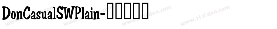 DonCasualSWPlain字体转换