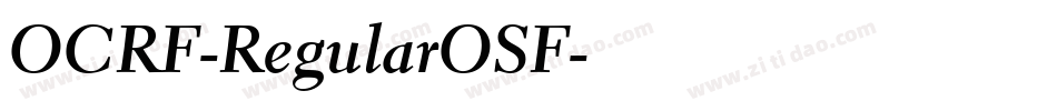 OCRF-RegularOSF字体转换