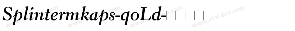 Splintermkaps-q0Ld字体转换