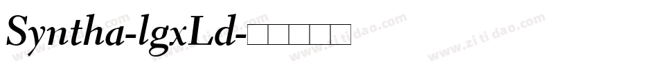 Syntha-lgxLd字体转换