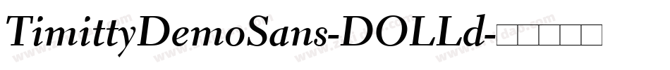 TimittyDemoSans-DOLLd字体转换