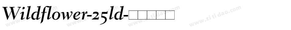 Wildflower-25ld字体转换