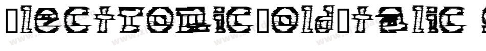 ElectronicBoldItalic-gXv1字体转换