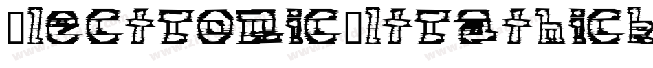 ElectronicUltrathickItalic-Bnol字体转换