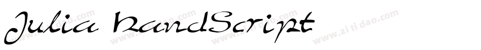 Julia-HandScript字体转换