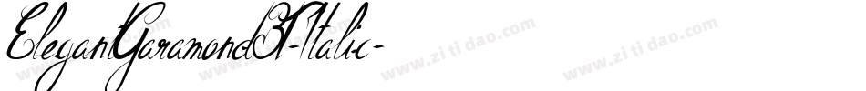 ElegantGaramondBT-Italic字体转换