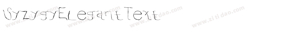 SyzygyElegantText字体转换