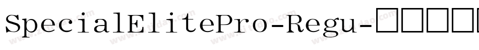 SpecialElitePro-Regu字体转换