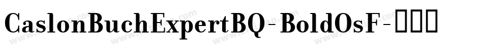 CaslonBuchExpertBQ-BoldOsF字体转换