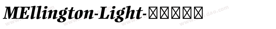 MEllington-Light字体转换