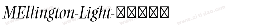 MEllington-Light字体转换