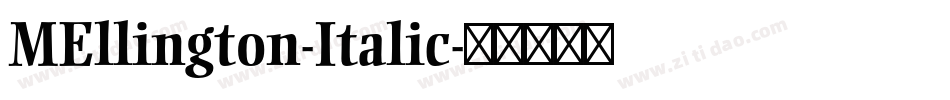 MEllington-Italic字体转换