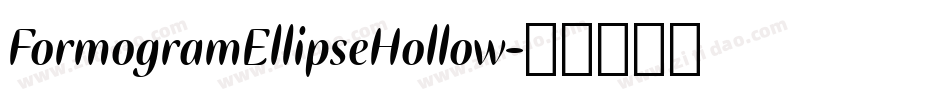 FormogramEllipseHollow字体转换