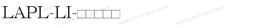LAPL-LI字体转换