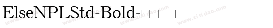 ElseNPLStd-Bold字体转换