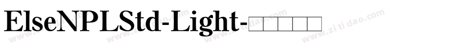 ElseNPLStd-Light字体转换