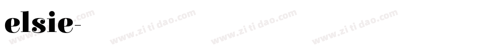 elsie字体转换