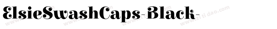 ElsieSwashCaps-Black字体转换