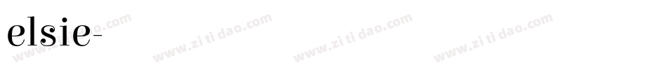 elsie字体转换
