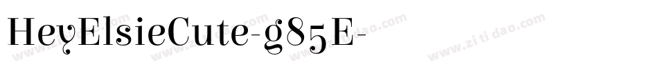 HeyElsieCute-g85E字体转换