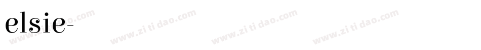 elsie字体转换