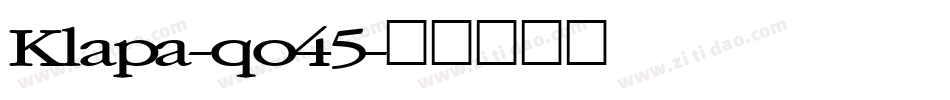 Klapa-qo45字体转换