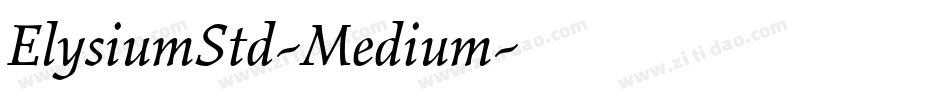 ElysiumStd-Medium字体转换