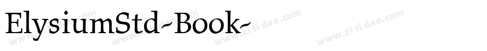 ElysiumStd-Book字体转换