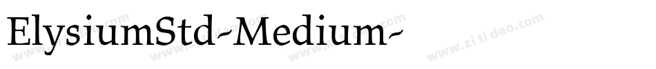 ElysiumStd-Medium字体转换