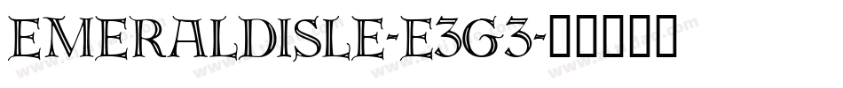 EmeraldIsle-e3G3字体转换