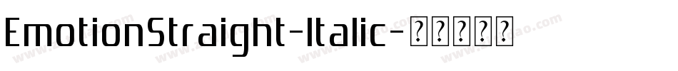 EmotionStraight-Italic字体转换