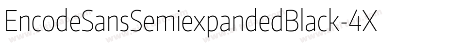 EncodeSansSemiexpandedBlack-4XPK字体转换