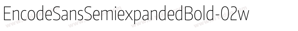 EncodeSansSemiexpandedBold-02wz字体转换