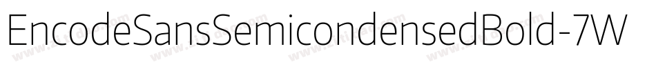 EncodeSansSemicondensedBold-7WgP字体转换