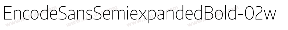 EncodeSansSemiexpandedBold-02wz字体转换