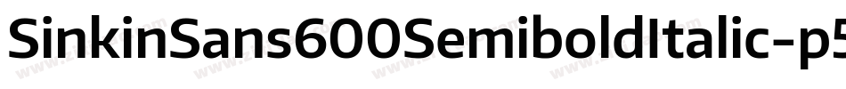SinkinSans600SemiboldItalic-p52O字体转换