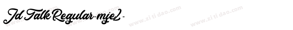 JdTalkRegular-mje2字体转换