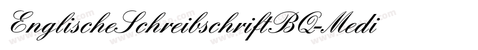 EnglischeSchreibschriftBQ-Medium字体转换