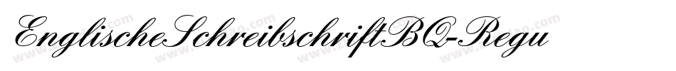 EnglischeSchreibschriftBQ-Regular字体转换